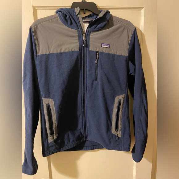 Patagonia Other - Patagonia Mens blue and grey fleece zip up with hoodie.